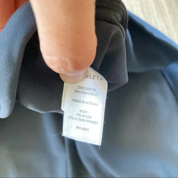 Athleta Stellar Tight Leggings. Black/Navy Work/Travel Pant. Sz XS - Picture 5 of 11